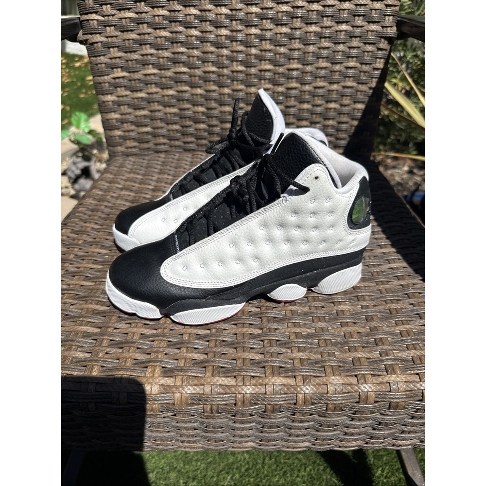Jordan Air Jordan 13 Retro Black White Leather Sneaker 6Y Youth Basketball Shoes